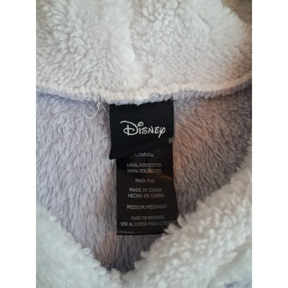 Disney Mickey Minnie Fleece Lounger Robe Large Sherpa Hoodie Blue Pullover